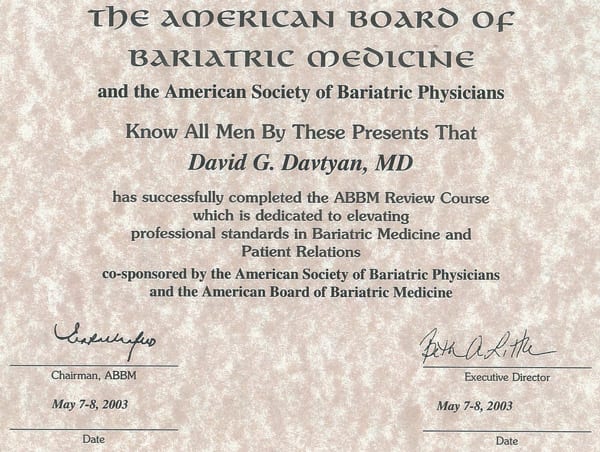 The American Board of Bariatric Medicine