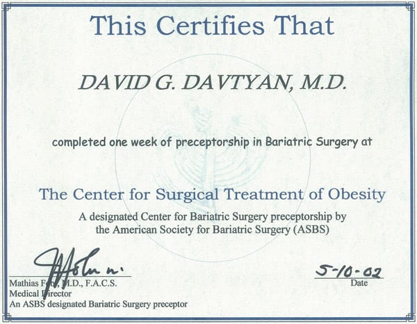 The Center for Surgical Treatment of Obesity