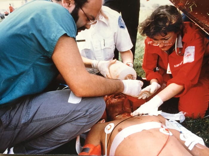 Dr. David Davtyan performing Emergency Tracheostomy